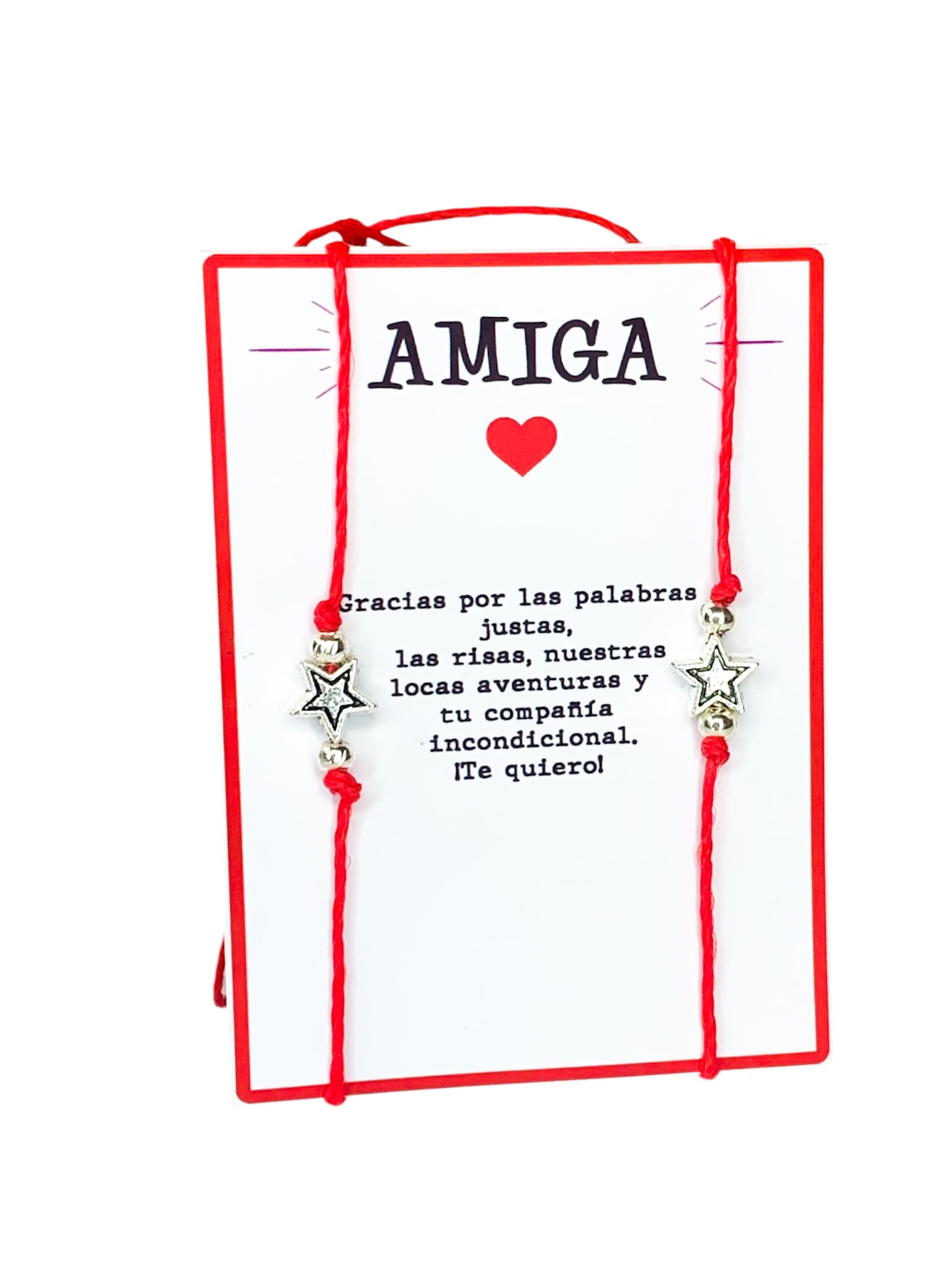 PULSERAS AMIGAS DBL C/ESTRELLITA Y BOL.