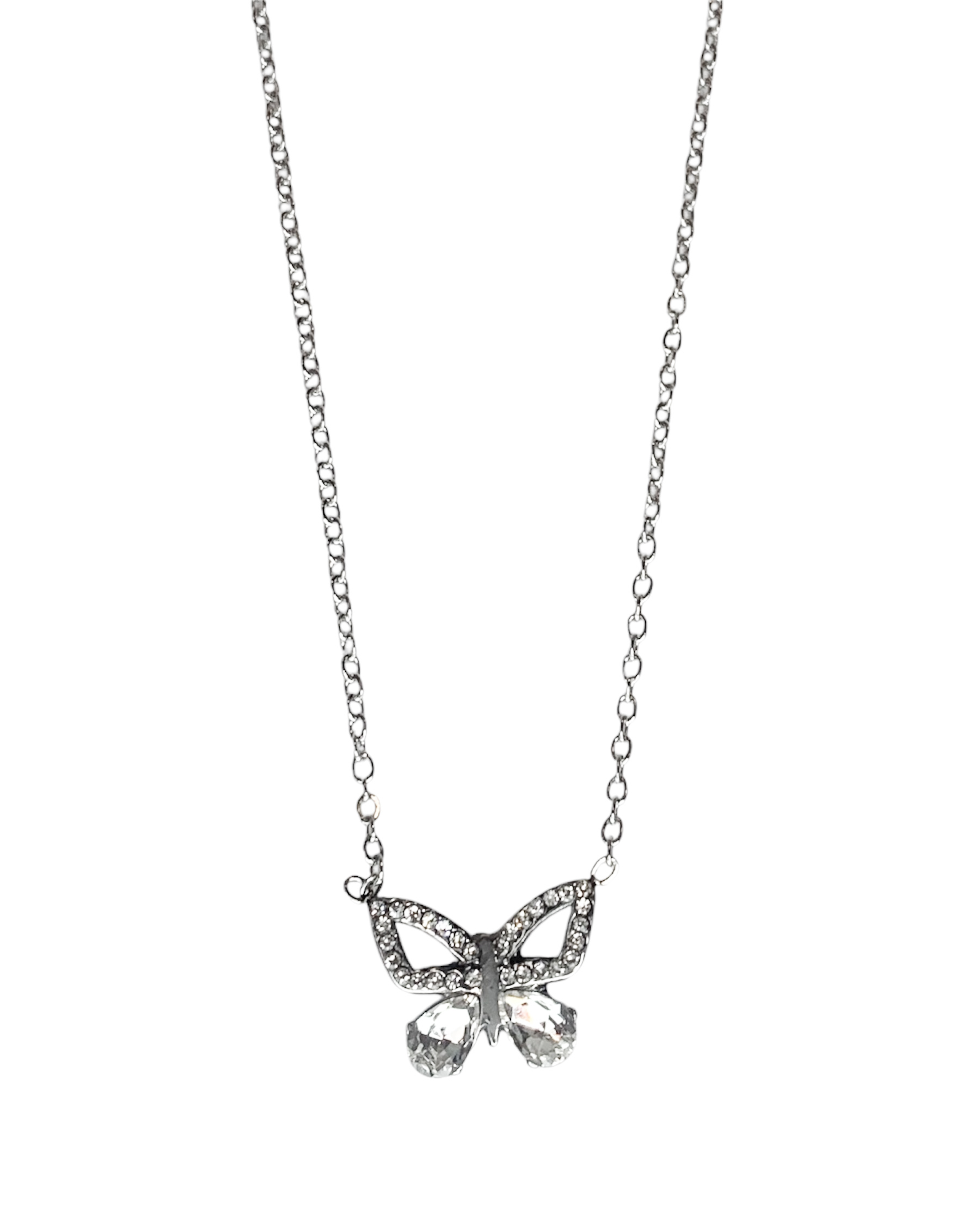 COLLAR FINITO C DIJE  MARIPOSA C PIEDRITA AC C