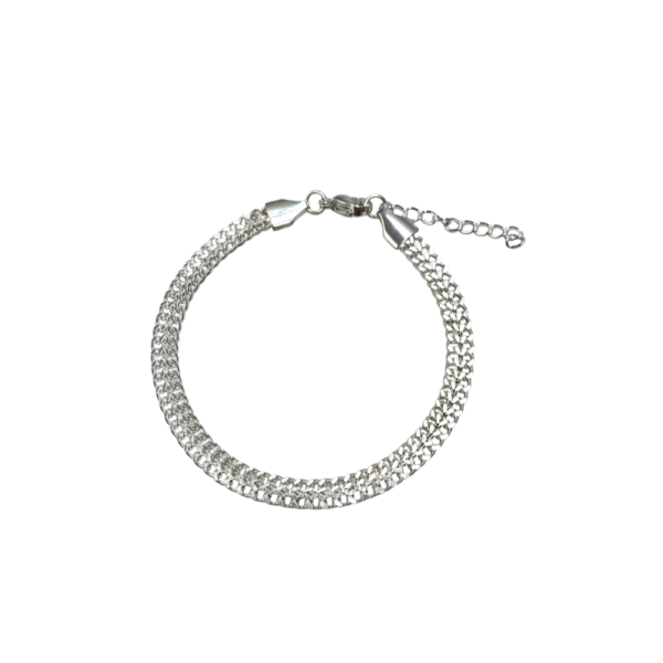PULSERA CHATA ESPIGA AC BCO