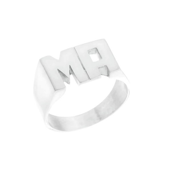ANILLO RECTANGULAR INICIALES