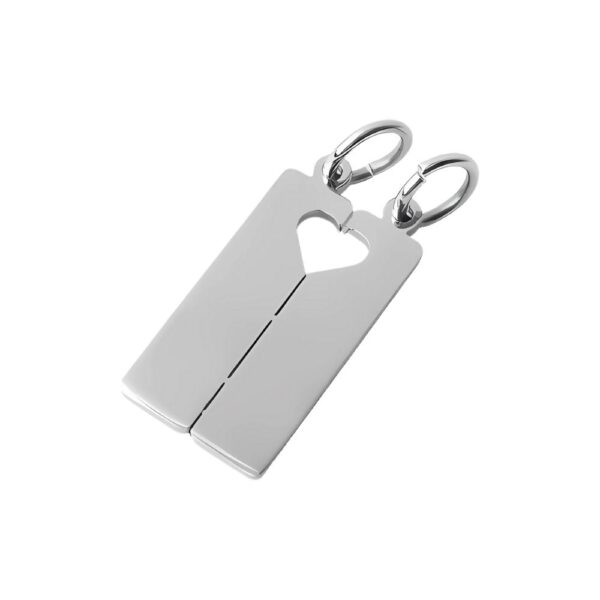 DIJE MEDIA MEDALLA RECTANGULAR ACERO