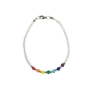 PULSERA COMBINADA EN CRISTAL Y 7 CHAKRAS