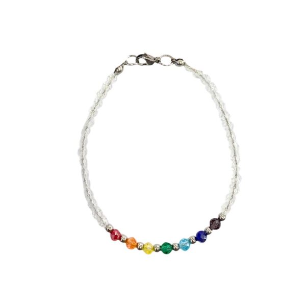 PULSERA COMBINADA EN CRISTAL Y 7 CHAKRAS