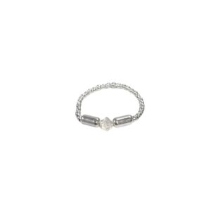 ANILLO ELASTIZADO TUBO CON DIJE CRISTAL