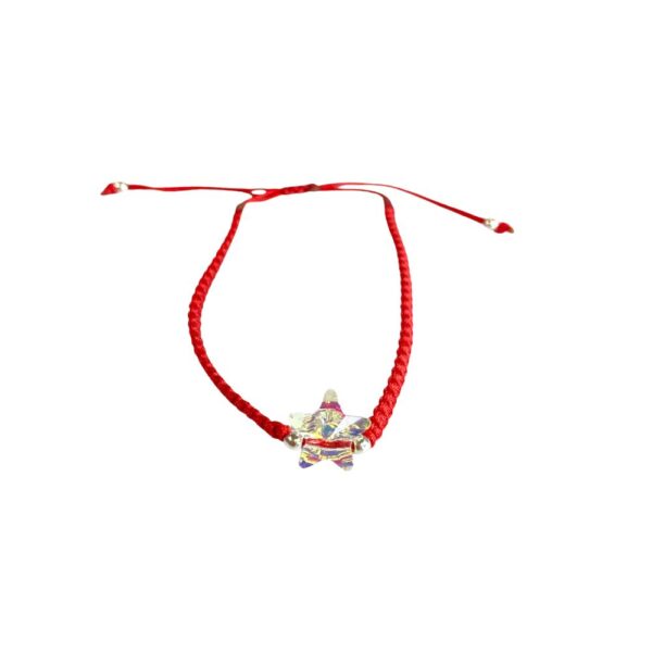 PULSERA MACRAME CON DIJE ESTRELLA CRISTAL
