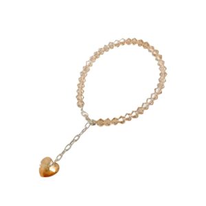 PULSERA LISA CON DIJE CORAZÓN