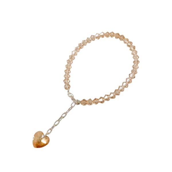 PULSERA LISA CON DIJE CORAZÓN
