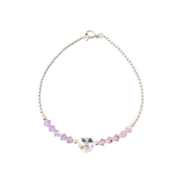 PULSERA BOLITA CON CRISTAL Y DIJE CENTRO - Image 4