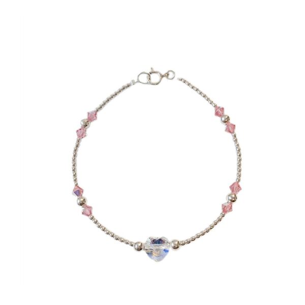 PULSERA BOLITA CON CRISTAL Y DIJE CENTRO - Image 6
