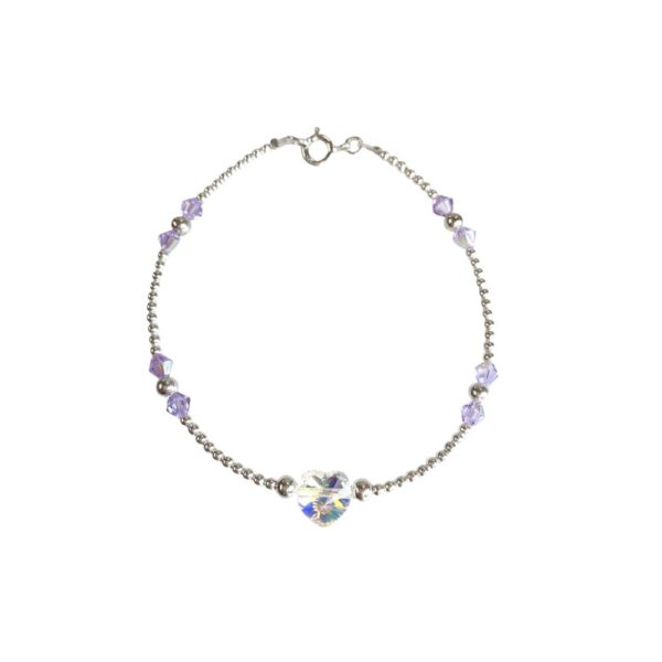 PULSERA BOLITA CON CRISTAL Y DIJE CENTRO - Image 7