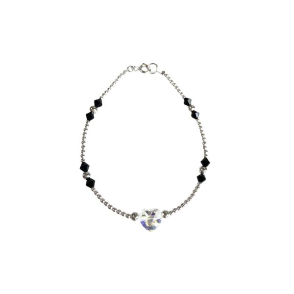 PULSERA BOLITA CON CRISTAL Y DIJE CENTRO - Image 8