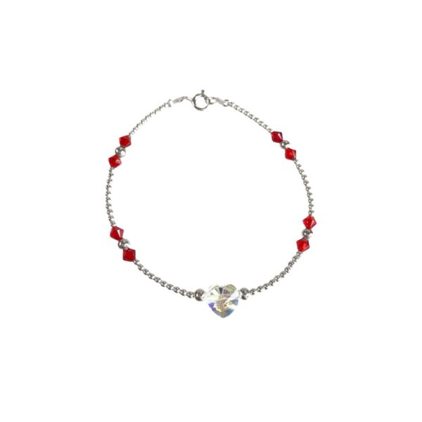 PULSERA BOLITA CON CRISTAL Y DIJE CENTRO - Image 10