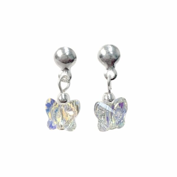 AROS MEDIA BOLITA CRISTAL MARIPOSA