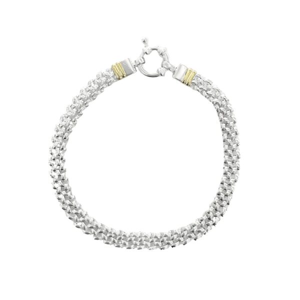 PULSERA PLANA TEJIDA CON CIERRE MARINERO