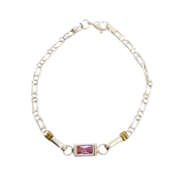 PULSERA CENTRO RECTANGULAR EN PIEDRA