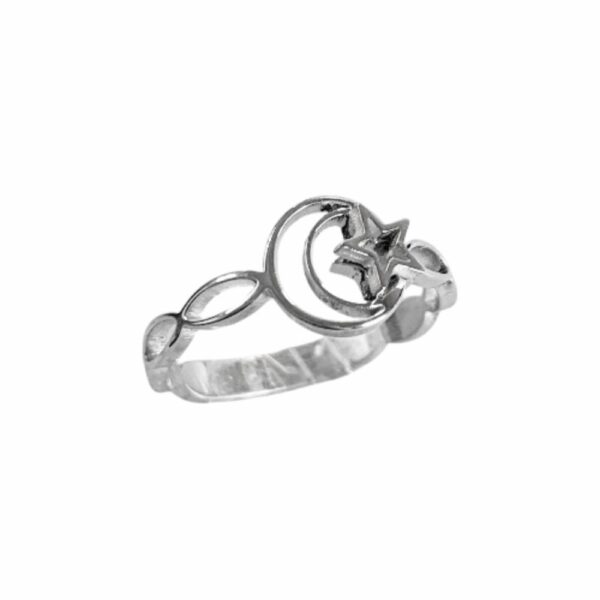 ANILLOS LUNA Y ESTRELLA FINO