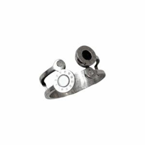 ANILLO REGULABLE PIEDRITA NEGRA Y NACAR AC C