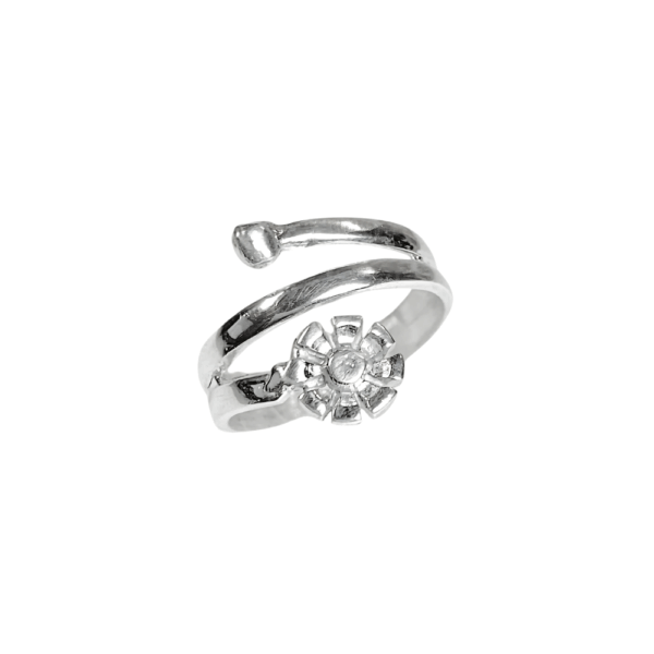 ANILLO DOBLE CON FLOR CALADA