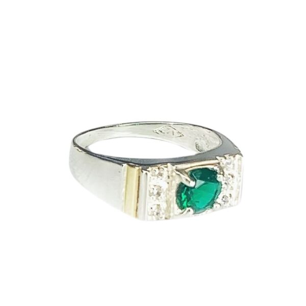 ANILLO BRILLANTE PLATA Y ORO - Image 3