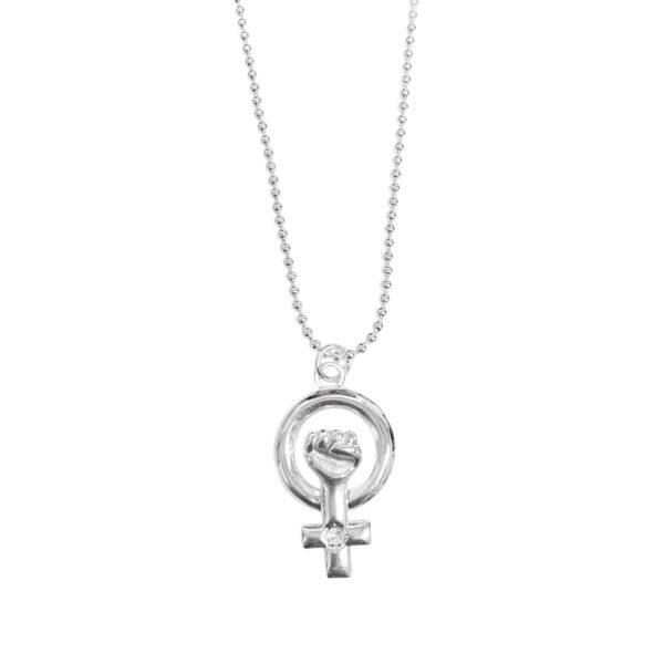COLLAR  CADENA BOLITAS FEMINISMO
