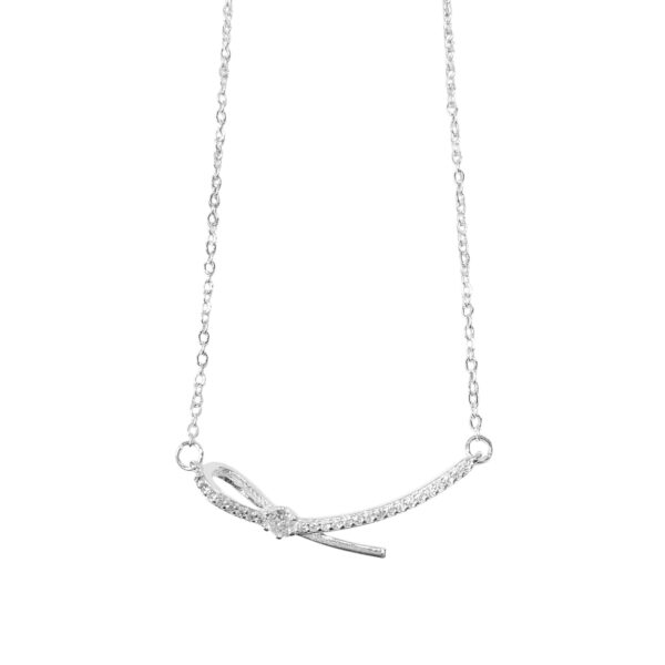 COLLAR FINITO CON DIJE CON PIEDRITAS TIPO NUDO  AC BCO
