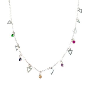 COLLAR TRIANGULITOS Y PIEDRAS