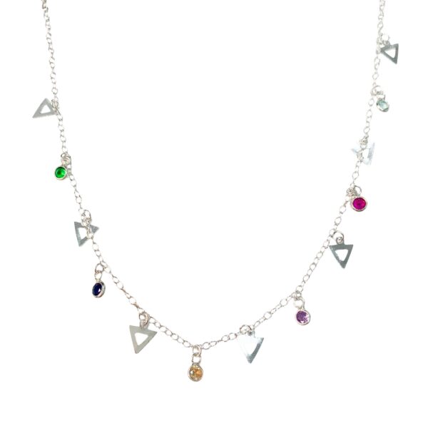 COLLAR TRIANGULITOS Y PIEDRAS