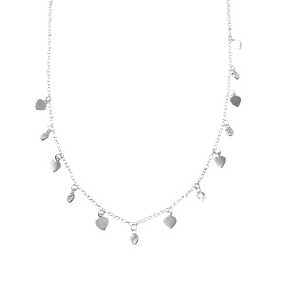 COLLAR CORAZONCITO LISO Y PIEDRITAS