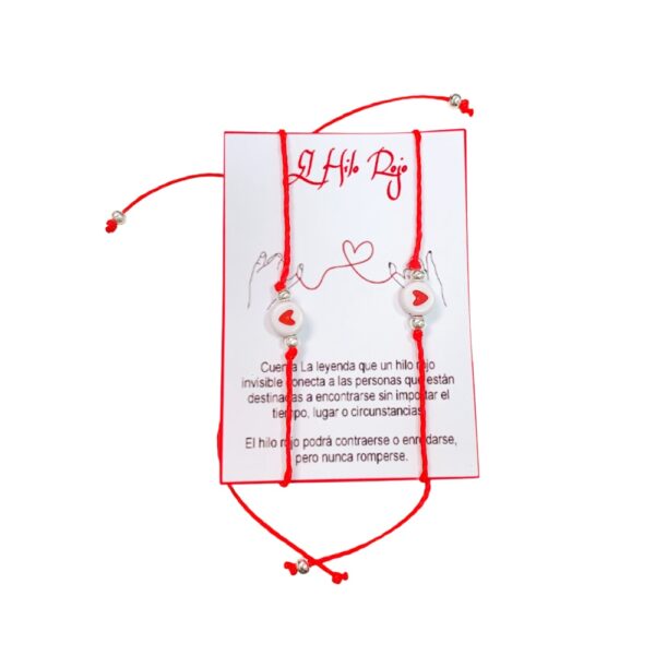 PULSERA HILO CORAZON DOBLE