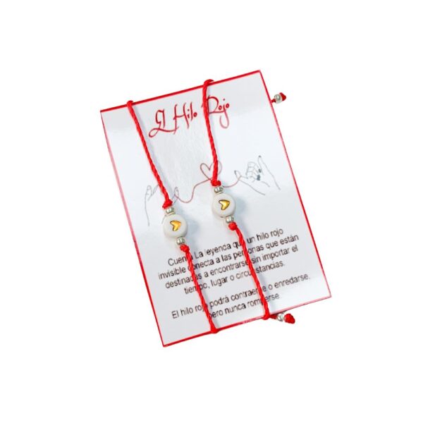 PULSERA HILO CORAZON DOBLE - Image 2