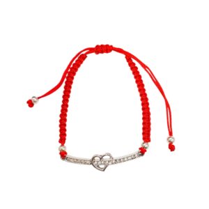 PULSERA MACRAME  CON DIJE BARRITA CON PIEDRAS