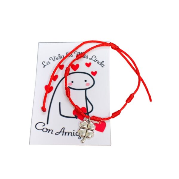 PULSERA 7 NUDOS AMIGA CON DIJE