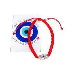 PULSERA MACRAME  CON DIJE MANO Y BRILLOS