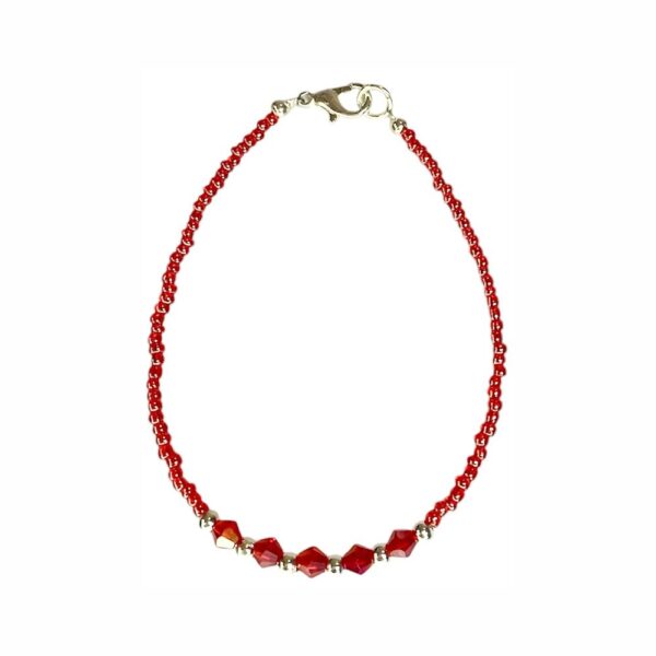 PULSERA CANUTILLO COMBINADA CRISTAL +BOLITA
