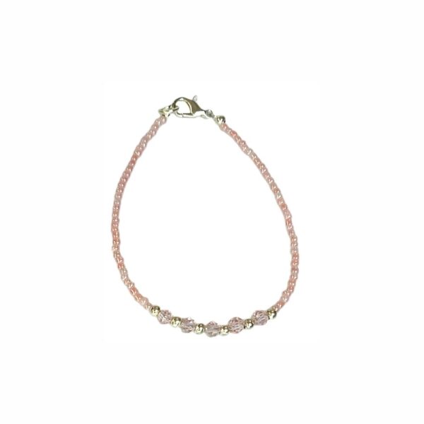 PULSERA CANUTILLO COMBINADA CRISTAL +BOLITA - Image 3