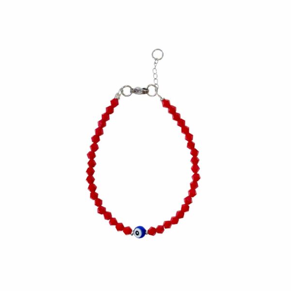PULSERA CRISTAL 4MM CON DIJE OJO CENTRAL