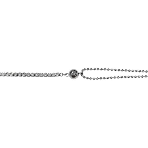 PULSERA MITAD PIEDRAS Y MITAD BOLITAS