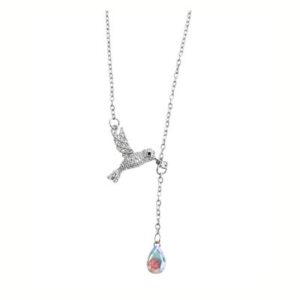 COLLAR COLIBRI CON PIEDRITAS COLGANTE DEL PICO  AC C