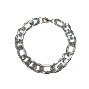 PULSERA CHATA GRUESA AC BCO