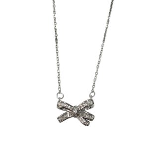 COLLAR MOÑO BRILLITO  C PIEDRITAS AC C