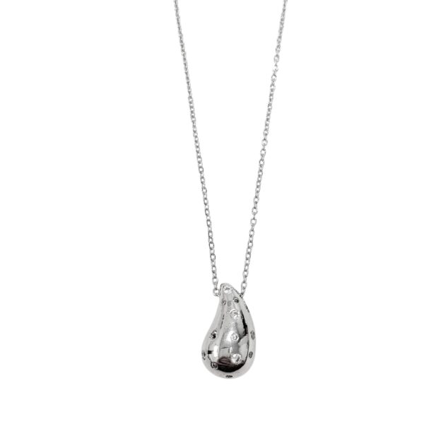 COLLAR DIJE GOTA  C PIEDRITAS AC C