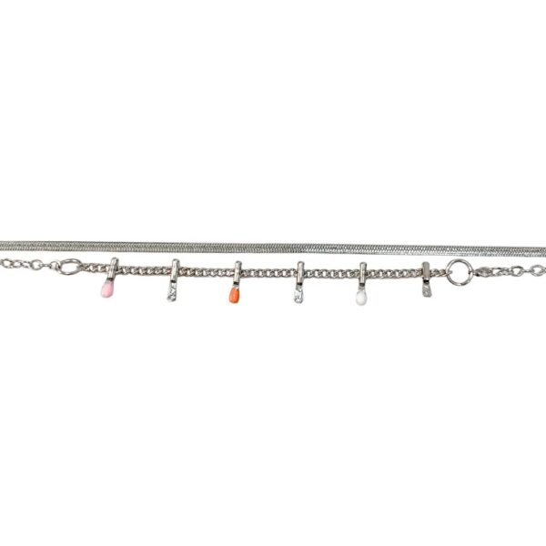 PULSERA FINA CON BARRITAS Y COLORES