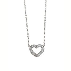 COLLAR  CORAZÓN C PIEDRITAS AC C