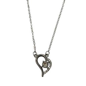 COLLAR FINITO C DIJE CORAZON C PIEDRITAS AC C
