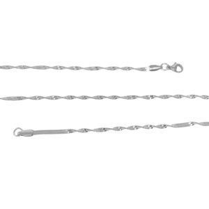 CADENA TORZADA C BRILLO AC C X 50 CM