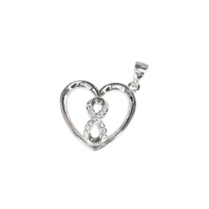 DIJE CORAZON CON INFINITO PL
