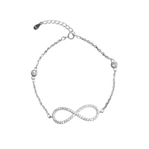 PULSERA FINA C CENTRO INFINITO C BRILLO PL