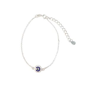 PULSERA FINITA CON OJITO CENTRO CHICO