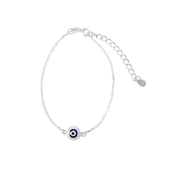 PULSERA FINITA CON OJITO CENTRO CHICO