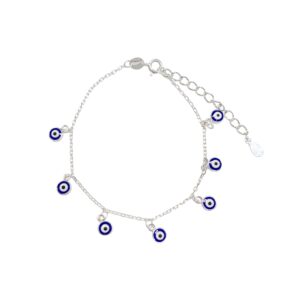 PULSERA FINITA CON 7 OJITOS AZULES